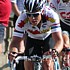 Kim Kirchen m�ne la poursuite avec Andy Schleck dans la roue pendant les championnats nationaux 2008 sur route
